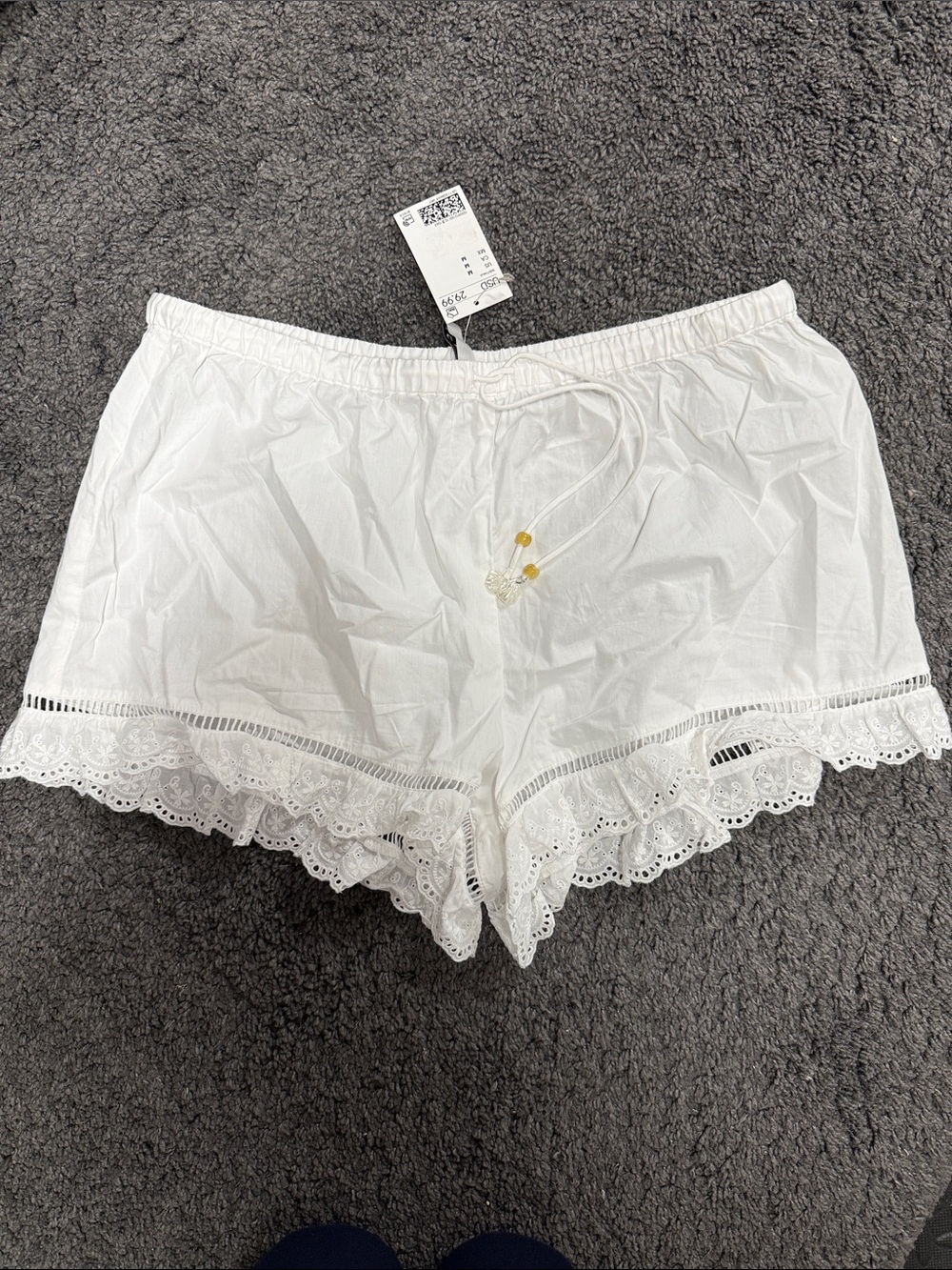 H&M Summer Eyelet Cotton Shorts - Size M - NWT